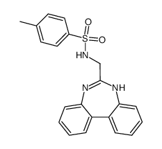 N-(5H-dibenzo[d,f][1,3]diazepin-6-ylmethyl)-toluene-4-sulfonamide结构式