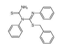 1.3-Diphenyl-2-(S-benzyliso)-4-thiobiuret Structure