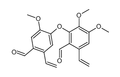 2-(4-Formyl-2-methoxy-5-vinyl-phenoxy)-3,4-dimethoxy-6-vinyl-benzaldehyde结构式