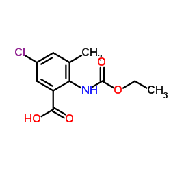 5-Chloro-2-[(ethoxycarbonyl)amino]-3-methylbenzoic acid结构式