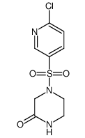 4-((6-chloro-3-pyridinyl)sulfonyl)-2-piperazinone Structure