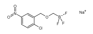 sodium 2-chloro-5-nitrobenzyloxymethyl trifluoroborate结构式