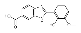 2-(5-methoxy-6-oxocyclohexa-2,4-dien-1-ylidene)-1,3-dihydrobenzimidazole-5-carboxylic acid结构式