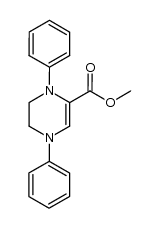 1,4-Diphenyl-1,4,5,6-tetrahydro-1,4-diazin-2-carbonsaeure-methylester Structure