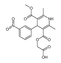 3,5-Pyridinedicarboxylic acid, 1,4-dihydro-2,6-dimethyl-4-(3-nitrophen yl)-, carboxymethyl methyl ester Structure