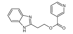 2-(1H-benzimidazol-2-yl)ethyl pyridine-3-carboxylate结构式