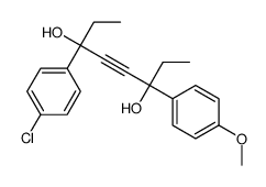 3-(4-chlorophenyl)-6-(4-methoxyphenyl)oct-4-yne-3,6-diol结构式