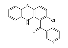 (2-chloro-10H-phenothiazin-1-yl)(pyridin-3-yl)methanone结构式