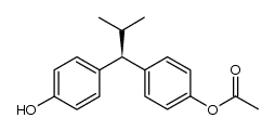 4-(1-(4-hydroxyphenyl)-2-methylpropyl)phenyl acetate结构式
