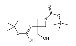 tert-butyl 3-{[(tert-butoxy)carbonyl]amino}-3-(hydroxymethyl)azetidine-1-carboxylate Structure