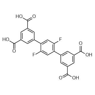 2',5'-Difluoro-[1,1':4',1''-terphenyl]-3,3'',5,5''-tetracarboxylicacid Structure