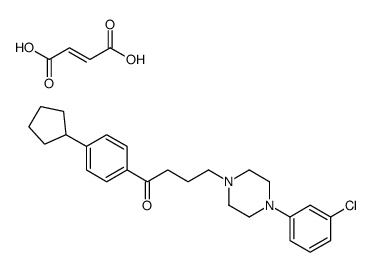 (E)-but-2-enedioic acid,4-[4-(3-chlorophenyl)piperazin-1-yl]-1-(4-cyclopentylphenyl)butan-1-one结构式