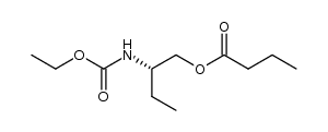 (S)-(-)-2-[N-(ethoxycarbonyl)amino]butyl butyrate结构式