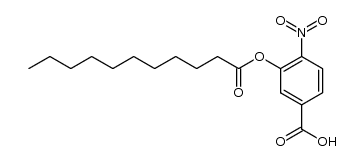4-nitro-3-(undecanoyloxy)benzoic acid结构式