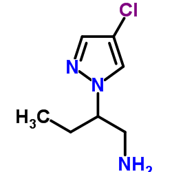 [2-(4-Chloro-1H-pyrazol-1-yl)butyl]amine structure