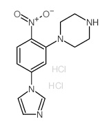 1-(5-(1H-Imidazol-1-Yl)-2-Nitrophenyl)Piperazine Dihydrochloride结构式