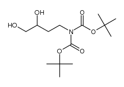 (RS)-4-bis(tert-butoxycarbonyl)aminobutane-1,2-diol结构式
