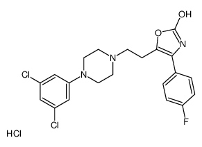 5-[2-[4-(3,5-dichlorophenyl)piperazin-1-yl]ethyl]-4-(4-fluorophenyl)-3H-1,3-oxazol-2-one,hydrochloride Structure