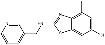 6-Chloro-4-methyl-N-(pyridin-3-ylmethyl)benzo[d]thiazol-2-amine Structure