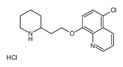 5-chloro-8-(2-piperidin-2-ylethoxy)quinoline,hydrochloride Structure