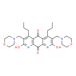 3,7-Bis(4-morpholinylmethyl)-4,6-dipropylpyrido[3,2-g]quinoline-2,5,8,10(1H,9H)-tetrone Structure