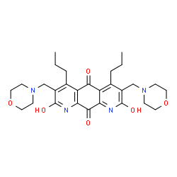 3,7-Bis(4-morpholinylmethyl)-4,6-dipropylpyrido[3,2-g]quinoline-2,5,8,10(1H,9H)-tetrone picture