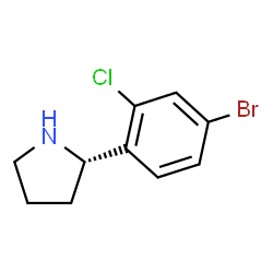(2S)-2-(4-BROMO-2-CHLOROPHENYL)PYRROLIDINE Structure