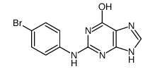 2-(4-bromoanilino)-3,7-dihydropurin-6-one结构式