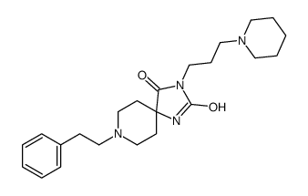 8-(2-phenylethyl)-3-(3-piperidin-1-ylpropyl)-1,3,8-triazaspiro[4.5]decane-2,4-dione结构式