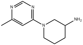 1-(6-甲基嘧啶-4-基)哌啶-3-胺结构式
