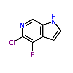 1H-Pyrrolo[2,3-c]pyridine, 5-chloro-4-fluoro-结构式