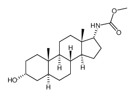 3α-hydroxy-17α-methoxycarbamoyl-5α-androstane Structure