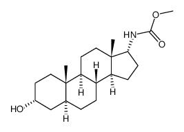 3α-hydroxy-17α-methoxycarbamoyl-5α-androstane结构式