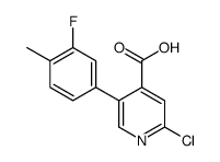 2-chloro-5-(3-fluoro-4-methylphenyl)pyridine-4-carboxylic acid结构式
