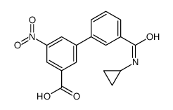 3-[3-(cyclopropylcarbamoyl)phenyl]-5-nitrobenzoic acid结构式