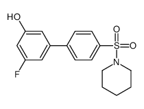 3-fluoro-5-(4-piperidin-1-ylsulfonylphenyl)phenol结构式