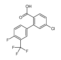 4-chloro-2-[4-fluoro-3-(trifluoromethyl)phenyl]benzoic acid Structure