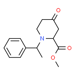 METHYL4-OXO-1-(1-PHENYLETHYL)PIPERIDINE-2-CARBOXYLATE structure