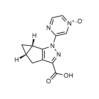 3-(((4aS,5aS)-3-)羧基-4,4a,5,5a-四氢-1H-环丙烷[4,5]环戊[1,2-c]吡唑-1-基)吡嗪1-氧化物结构式