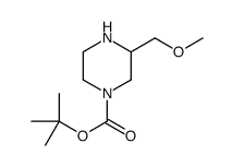 3-(甲氧基甲基)哌嗪-1-羧酸叔丁酯结构式
