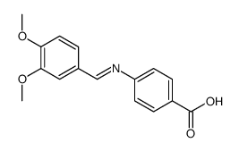 4-[(3,4-dimethoxyphenyl)methylideneamino]benzoic acid structure