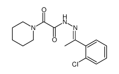 N-[(E)-1-(2-chlorophenyl)ethylideneamino]-2-oxo-2-piperidin-1-ylacetamide Structure