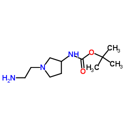 2-Methyl-2-propanyl [1-(2-aminoethyl)-3-pyrrolidinyl]carbamate Structure