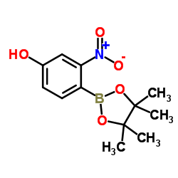 3-Nitro-4-(4,4,5,5-tetramethyl-1,3,2-dioxaborolan-2-yl)phenol Structure