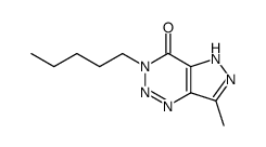 7-methyl-3-pentyl-3,5-dihydro-4H-pyrazolo[4,3-d][1,2,3]triazin-4-one结构式