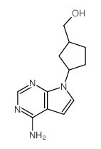 Cyclopentanemethanol,3-(4-amino-7H-pyrrolo[2,3-d]pyrimidin-7-yl)-, cis- (9CI) Structure