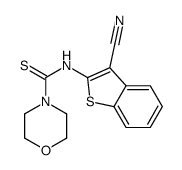 N-(3-cyano-1-benzothiophen-2-yl)morpholine-4-carbothioamide结构式