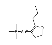 (2-propyl-4,5-dihydrofuran-3-yl)(trimethyl-5-phosphanyl)gold Structure