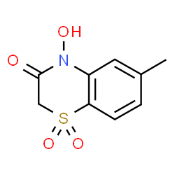 4-Hydroxy-6-methyl-2H-1,4-benzothiazin-3(4H)-one 1,1-dioxide结构式