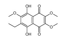 5,8-dihydroxy-2,3,6-trimethoxy-7-ethyl-1,4-naphthoquinone Structure